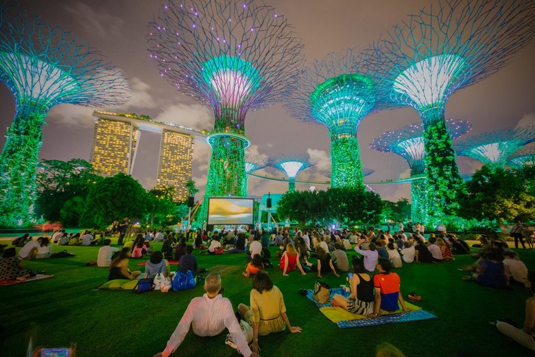 Show ánh sáng Garden Rhapsody tại Supertree Grove