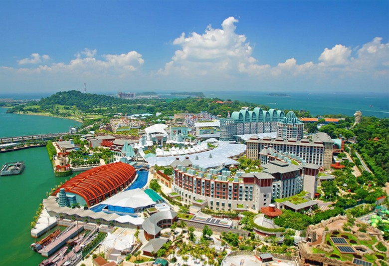 Đảo Sentosa Singapore nhìn từ trên cao
