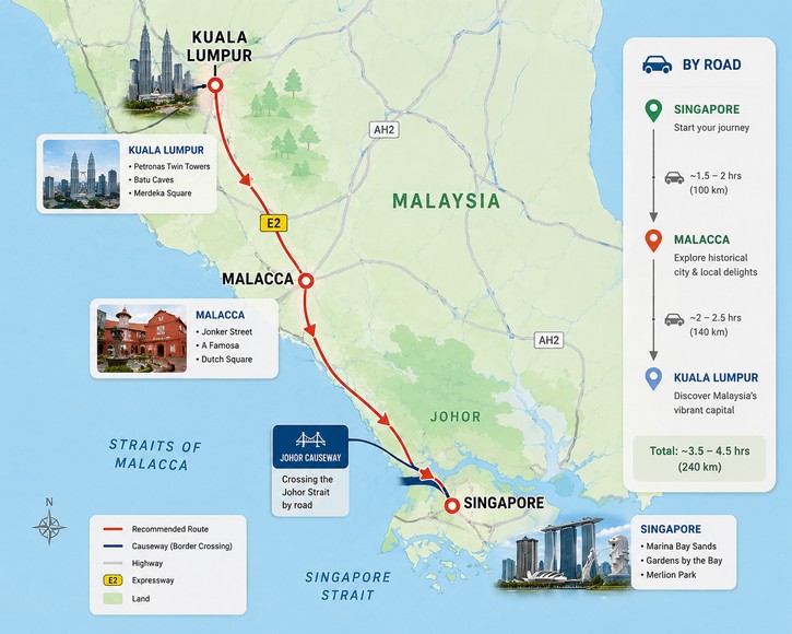 Lịch trình tour Singapore Malaysia từ Hà Nội